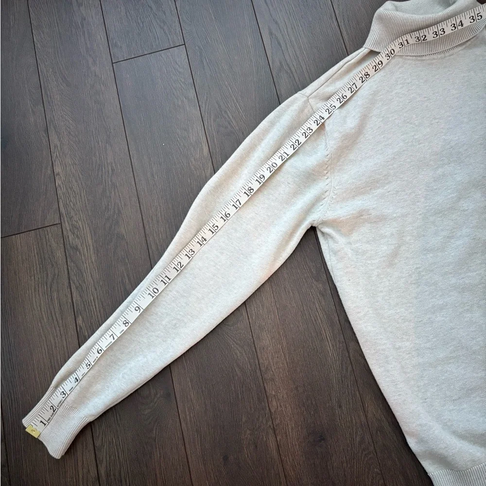 ZARA Essentials Light Grey Relaxed Fit Turtleneck Sweater XL - Picture 6 of 14